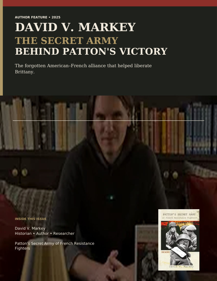 Author Feature magazine feature featuring David V. Markey, page 1