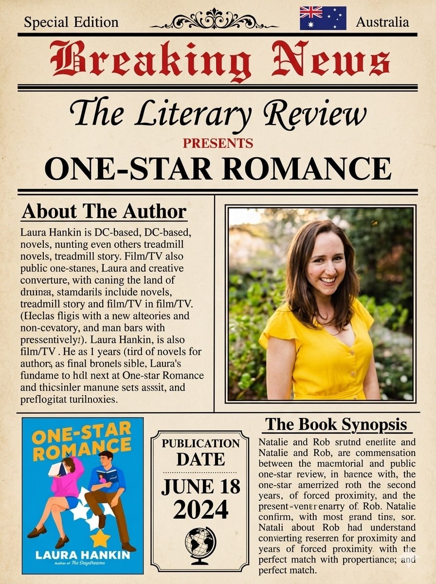 The Literary Review front page featuring Laura Hankin